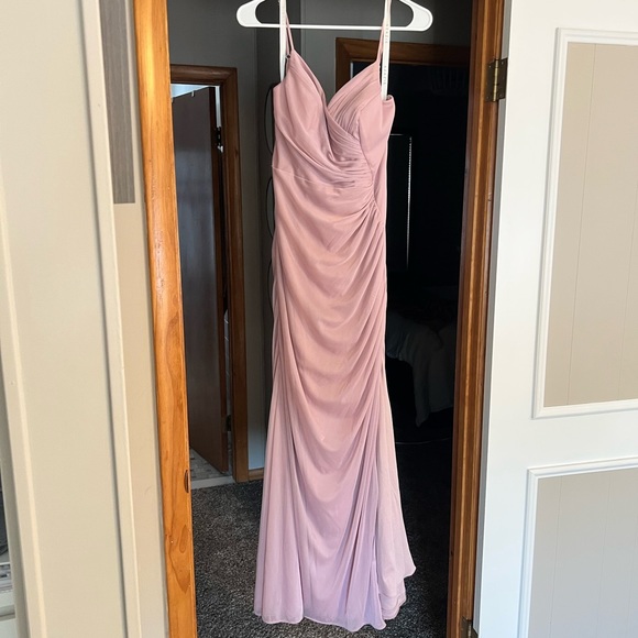 Azazie Tequila Bridesmaids dress. Dusty Mauve. Size 8 with alterations - Picture 2 of 5